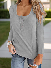 Load image into Gallery viewer, Full Size Scoop Neck Long Sleeve T-Shirt