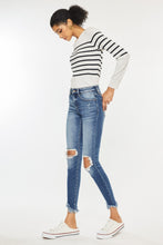 Load image into Gallery viewer, Kancan High Waist Distressed Raw Hem Ankle Skinny Jeans