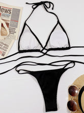 Load image into Gallery viewer, Halter Neck Crisscross Ribbed Bikini Set