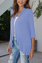 Load image into Gallery viewer, Open Front Three-Quarter Sleeve Cardigan