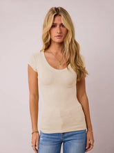 Load image into Gallery viewer, Scoop Neck Cap Sleeve T-Shirt