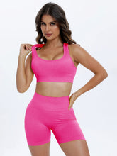 Load image into Gallery viewer, Scoop Neck Wide Strap Top and Shorts Active Set