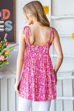 Load image into Gallery viewer, Heimish Full size Floral Tie Shoulder Tiered Cami