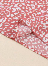 Load image into Gallery viewer, Leopard Round Neck Frill Trim Blouse