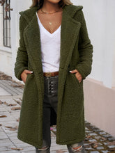 Load image into Gallery viewer, Devine Pocketed Long Sleeve Hooded Teddy Coat