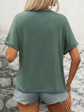 Load image into Gallery viewer, Half Button Short Sleeve T-Shirt