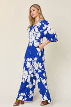 Load image into Gallery viewer, Double Take Full Size Printed Tie Back Wide Leg Jumpsuit