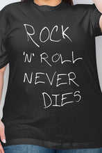 Load image into Gallery viewer, Simply Love Full Size ROCK N ROLL NEVER DIES Graphic T-Shirt