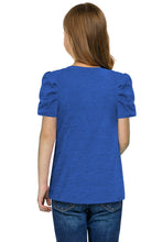 Load image into Gallery viewer, Round Neck Puff Sleeve T-Shirt