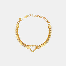 Load image into Gallery viewer, Titanium Steel Cutout Heart Bracelet