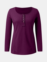 Load image into Gallery viewer, Full Size Scoop Neck Long Sleeve T-Shirt