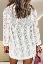 Load image into Gallery viewer, Openwork Open Front Long Sleeve Cardigan