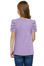 Load image into Gallery viewer, Round Neck Puff Sleeve T-Shirt