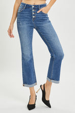 Load image into Gallery viewer, RISEN Full Size Button Fly Cropped Bootcut Jeans