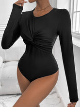 Load image into Gallery viewer, Twisted Round Neck Long Sleeve Bodysuit