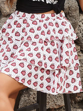 Load image into Gallery viewer, Perfee Layered Printed Mini Skirt