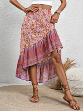 Load image into Gallery viewer, High-Low Elastic Waist Skirt