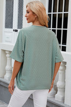 Load image into Gallery viewer, Eyelet Open Front Half Sleeve Cardigan
