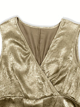 Load image into Gallery viewer, Ruched Surplice Sleeveless Mini Dress