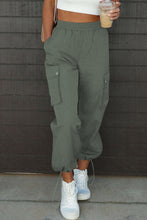 Load image into Gallery viewer, Drawstring Elastic Waist Pants with Pockets