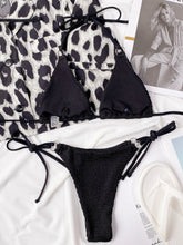 Load image into Gallery viewer, Textured Halter Neck Tie Side Bikini Set