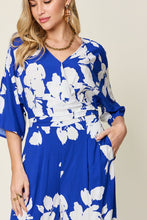 Load image into Gallery viewer, Double Take Full Size Printed Tie Back Wide Leg Jumpsuit