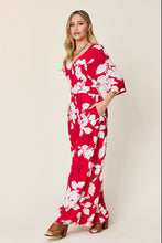 Load image into Gallery viewer, Double Take Full Size Printed Tie Back Wide Leg Jumpsuit