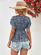 Load image into Gallery viewer, Floral Petal Sleeve Babydoll Top