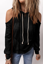 Load image into Gallery viewer, Cold Shoulder Long Sleeve Hoodie