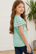 Load image into Gallery viewer, Round Neck Flutter Sleeve T-Shirt