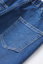 Load image into Gallery viewer, Elastic Waist Bootcut Jeans with Pockets