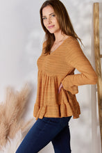 Load image into Gallery viewer, Hailey & Co Full Size V-Neck Flounce Sleeve Blouse