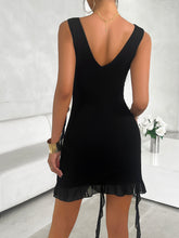 Load image into Gallery viewer, Ruffled V-Neck Sleeveless Mini Dress
