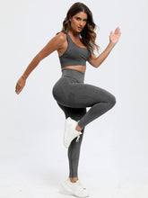 Load image into Gallery viewer, Scoop Neck Wide Strap Top and Pants Active Set