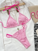 Load image into Gallery viewer, Ribbed Tie Back Bikini Set
