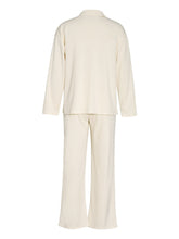 Load image into Gallery viewer, Collared Neck Long Sleeve Top and Drawstring Pants Set