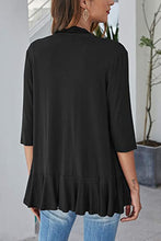Load image into Gallery viewer, Open Front Three-Quarter Sleeve Cardigan