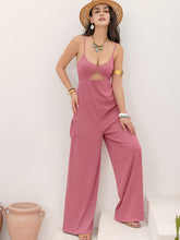 Load image into Gallery viewer, Cutout Scoop Neck Sleeveless Jumpsuit
