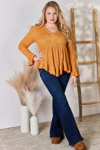 Load image into Gallery viewer, Hailey & Co Full Size V-Neck Flounce Sleeve Blouse
