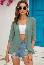 Load image into Gallery viewer, Eyelet Open Front Cardigan