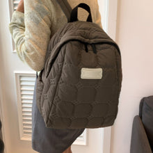 Load image into Gallery viewer, Quilted Polyester Backpack Bag