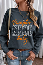 Load image into Gallery viewer, Letter Graphic Round Neck Long Sleeve Sweatshirt