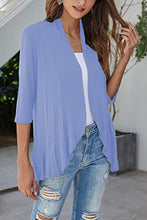 Load image into Gallery viewer, Open Front Three-Quarter Sleeve Cardigan