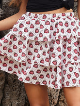 Load image into Gallery viewer, Perfee Layered Printed Mini Skirt
