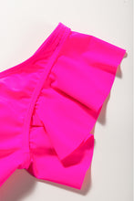 Load image into Gallery viewer, Cropped Swim Top and Floral Bottoms Set