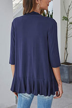 Load image into Gallery viewer, Open Front Three-Quarter Sleeve Cardigan