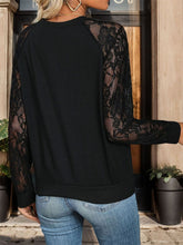Load image into Gallery viewer, Lace V-Neck Long Sleeve T-Shirt