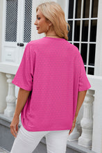 Load image into Gallery viewer, Eyelet Open Front Half Sleeve Cardigan
