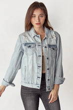 Load image into Gallery viewer, RISEN Distressed Button Up Jacket
