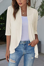 Load image into Gallery viewer, Open Front Three-Quarter Sleeve Cardigan